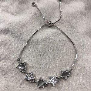 Silver/Gray cats eye star bracelet
